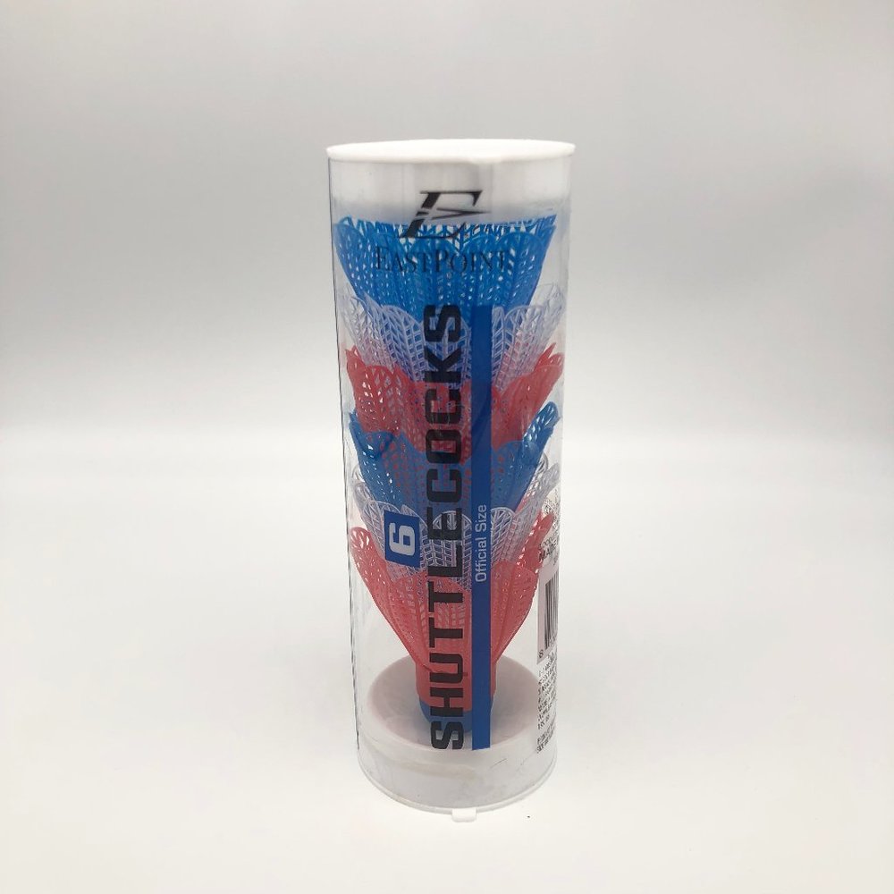 East Point Shuttlecocks for Badminton, 6 Pack, Official Size, Red White Blue NEW